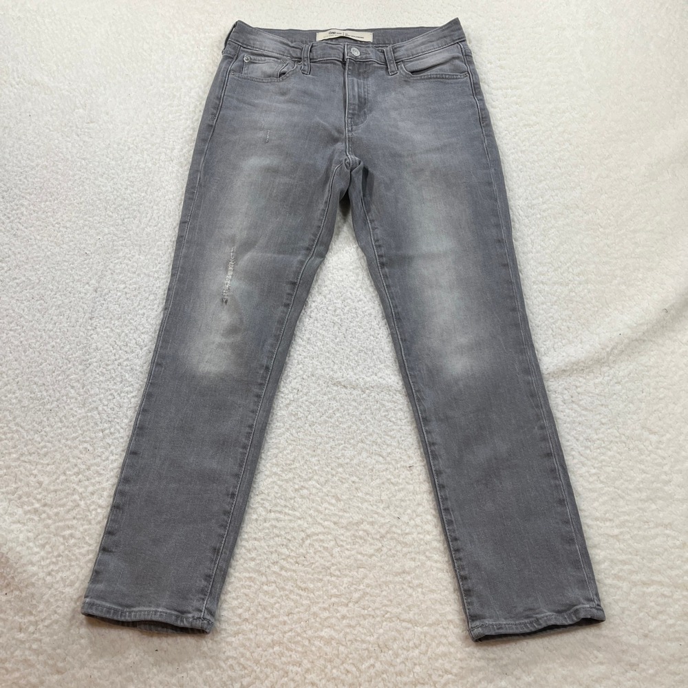 Gap Jeans Womens 26 Gray Best Girlfriend Ash Grey Denim Distressed S/718415-00
